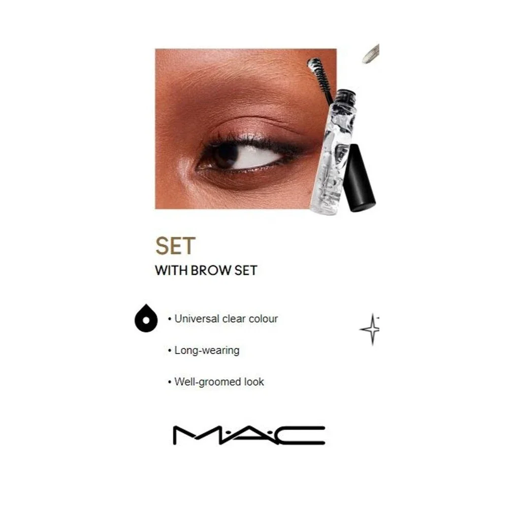 MAC Clear Brow Set  Eyebrow Gel ~ Original Style Brush ~ New Unboxed